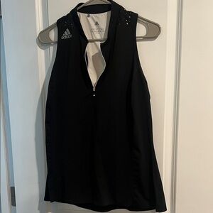 Adidas Golf Women's Black 1/4 Zip-Up Tank Top